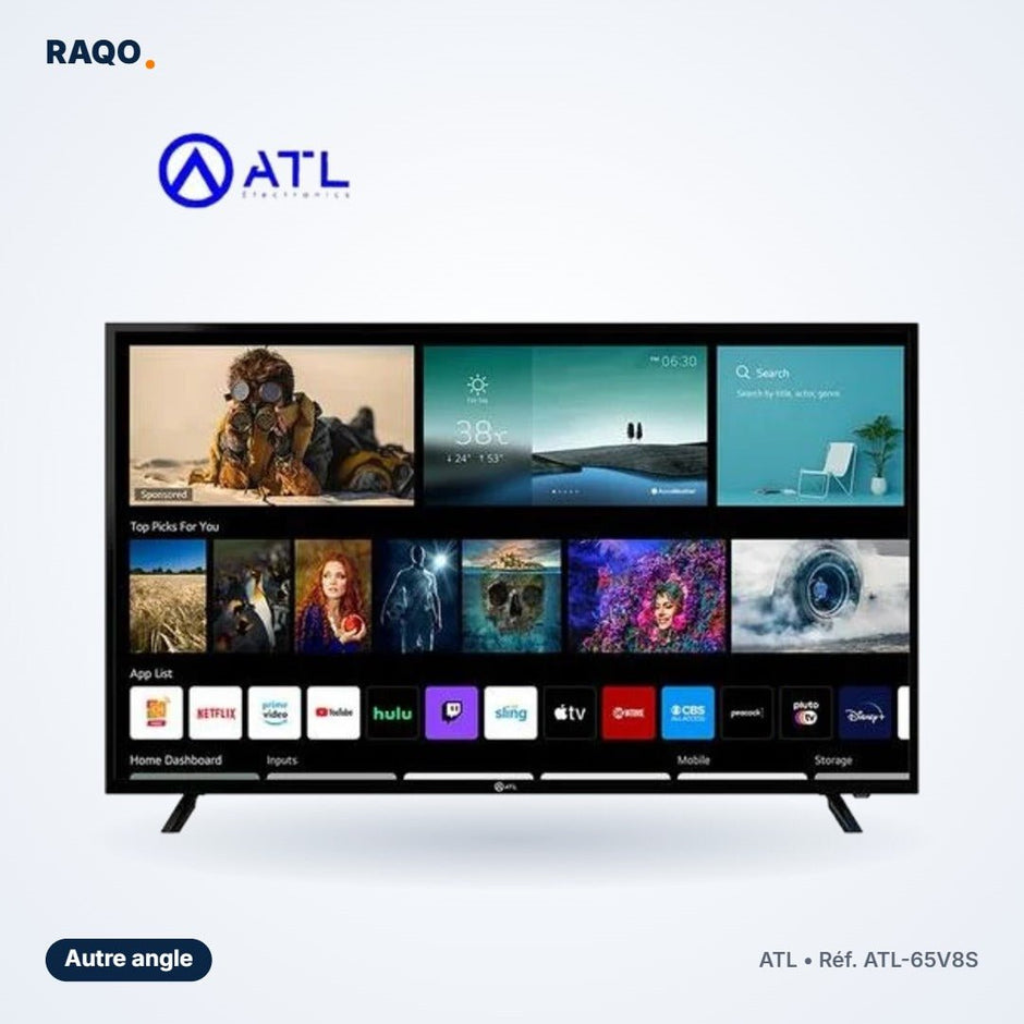 Téléviseur ATL 65" Smart TV WebOS 4K UHD – ATL-65V8S - RAQO