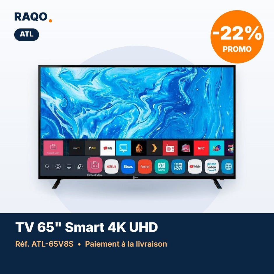 Téléviseur ATL 65" Smart TV WebOS 4K UHD – ATL-65V8S - RAQO