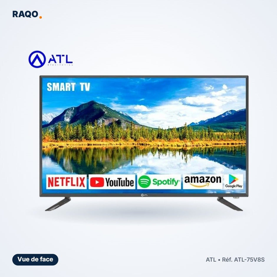 Téléviseur ATL 75" Smart TV WebOS 4K UHD – ATL-75V8S - RAQO