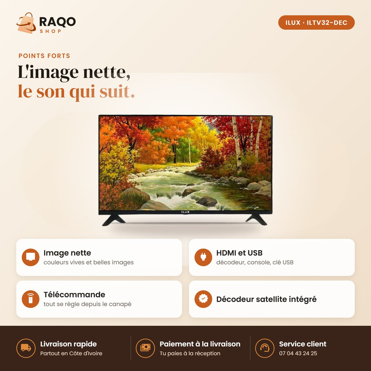 Téléviseur LED iLUX – 32