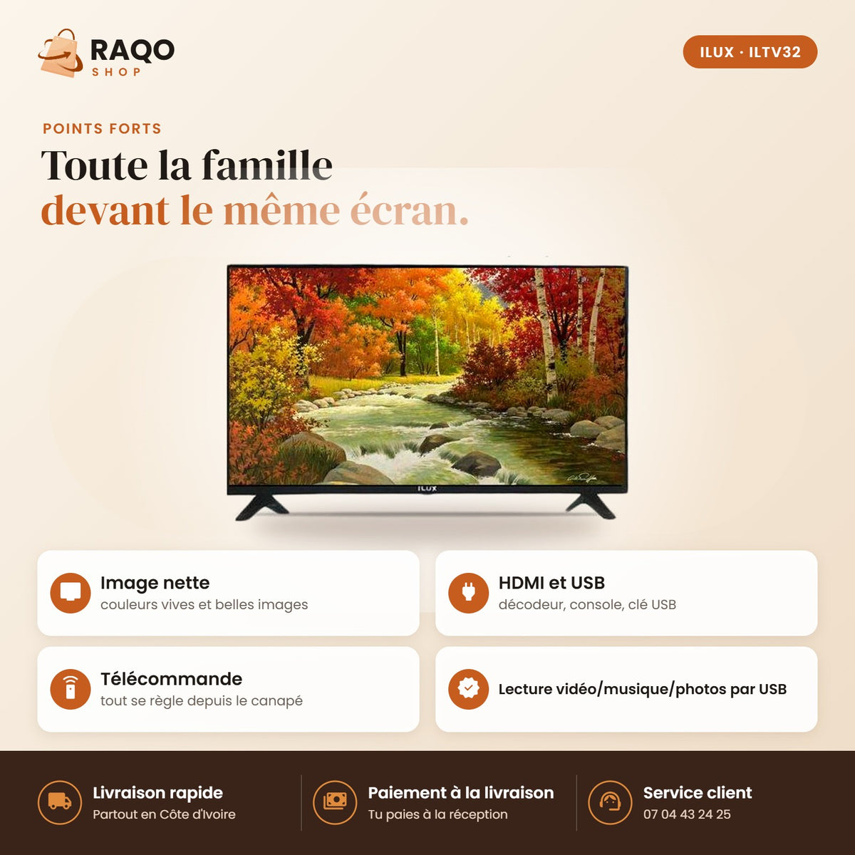 Téléviseur LED iLUX – 32