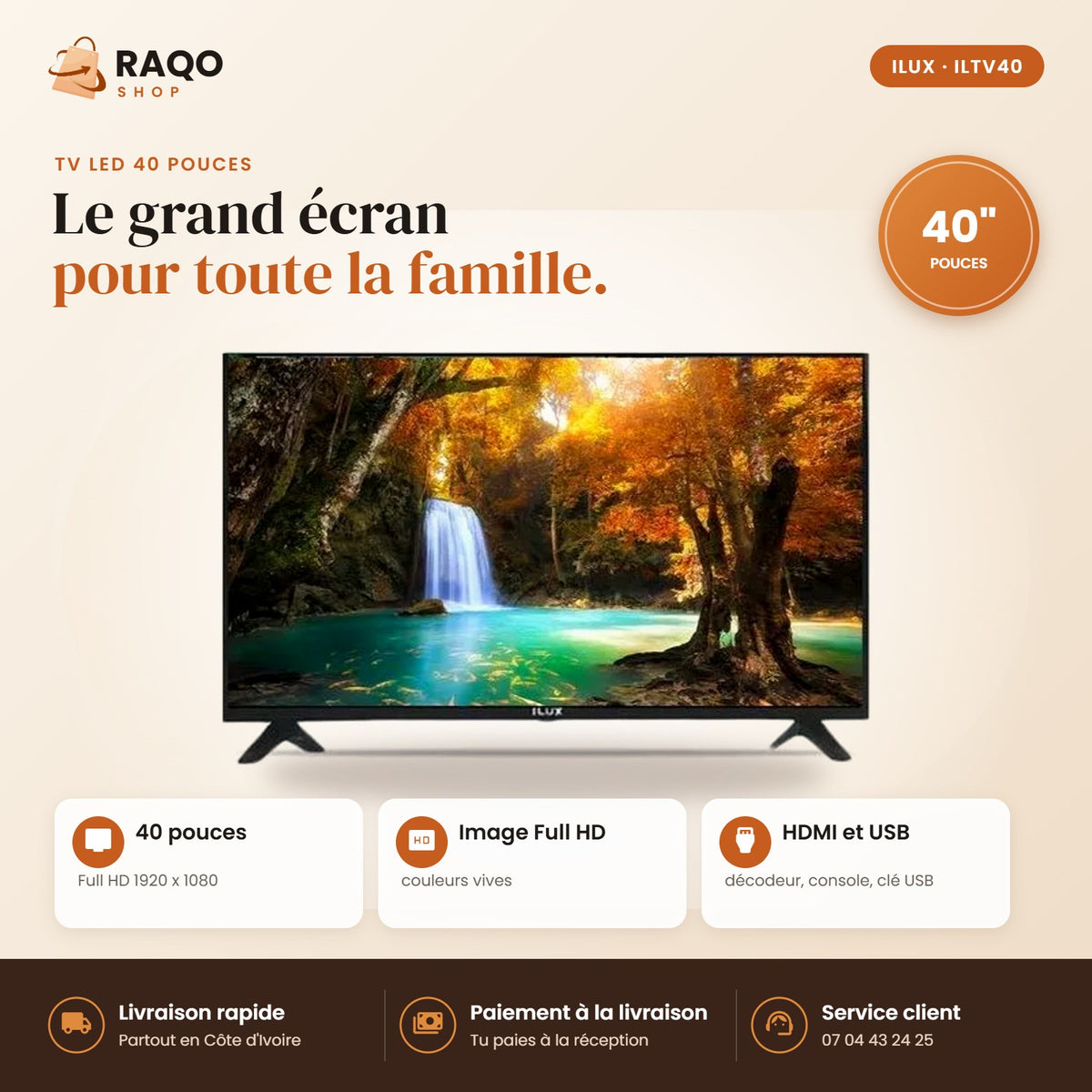 Téléviseur LED iLUX – 40