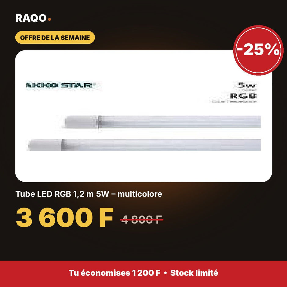 Tube LED RGB 1,2 m 5W – multicolore | Akko Star - RAQO