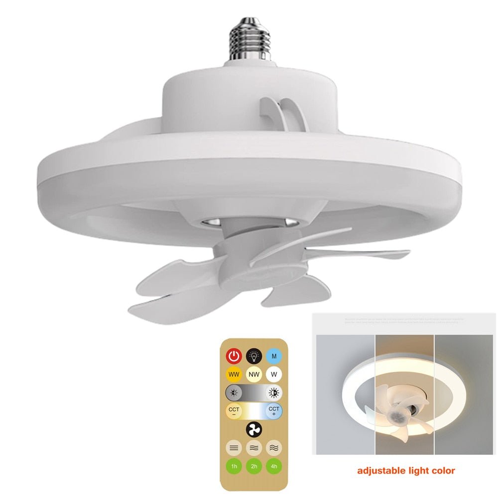 Ventilateur de Plafond LED 2-en-1 avec Télécommande - RAQO