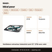 Ventilateur extracteur industriel carré 12