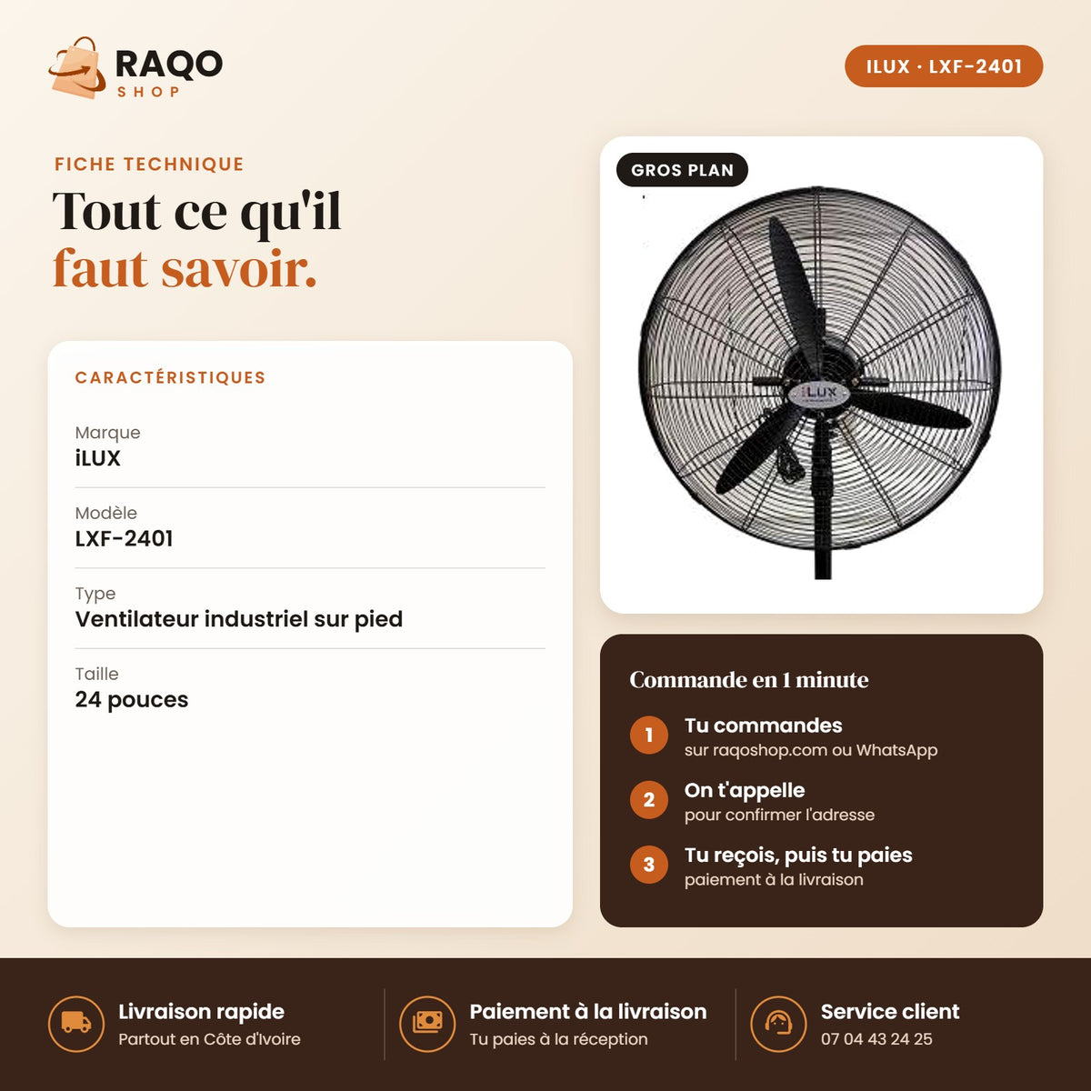 Ventilateur Industriel iLUX – 24