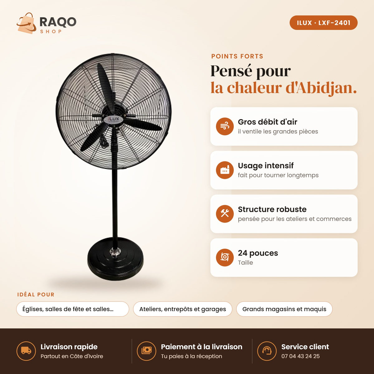 Ventilateur Industriel iLUX – 24