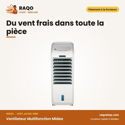 Ventilateur Multifonction Midea – Air Cooler +Télécommande | VENT_AC100-16BR