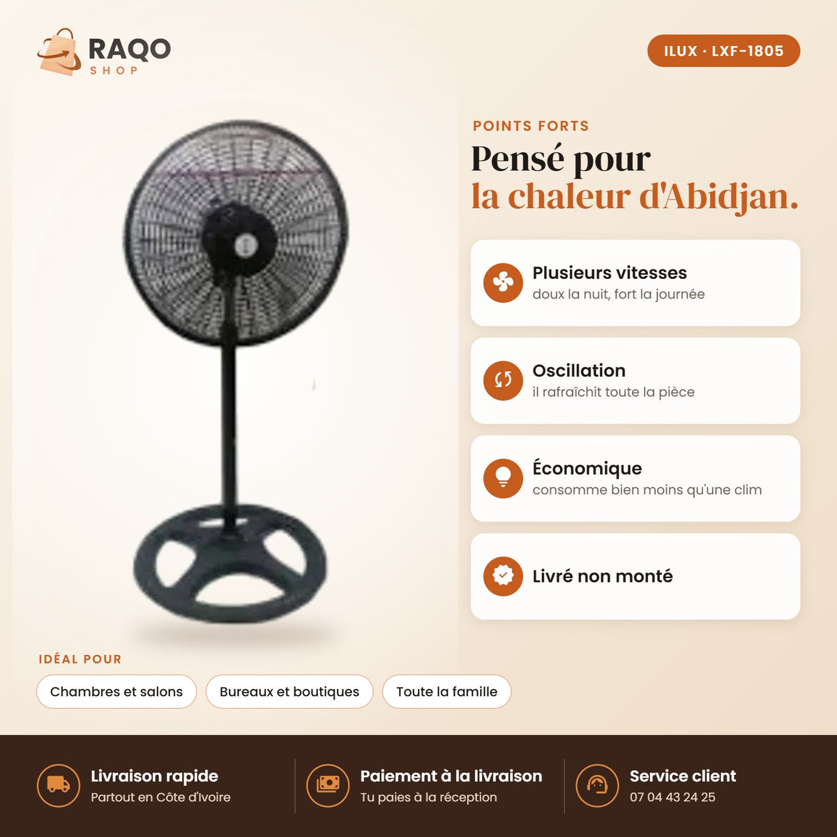 Ventilateur sur Pied iLUX – 18