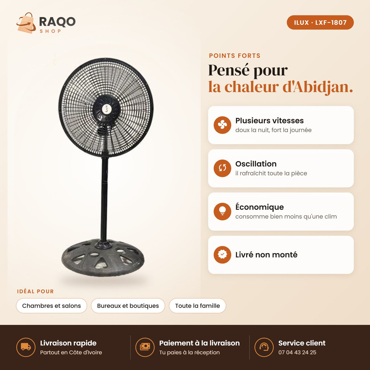 Ventilateur sur Pied iLUX – 18