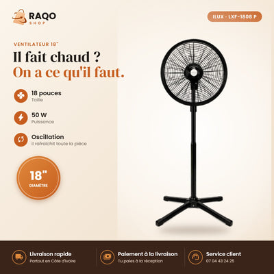 Ventilateur sur Pied iLUX – 18" | LXF-1808 P