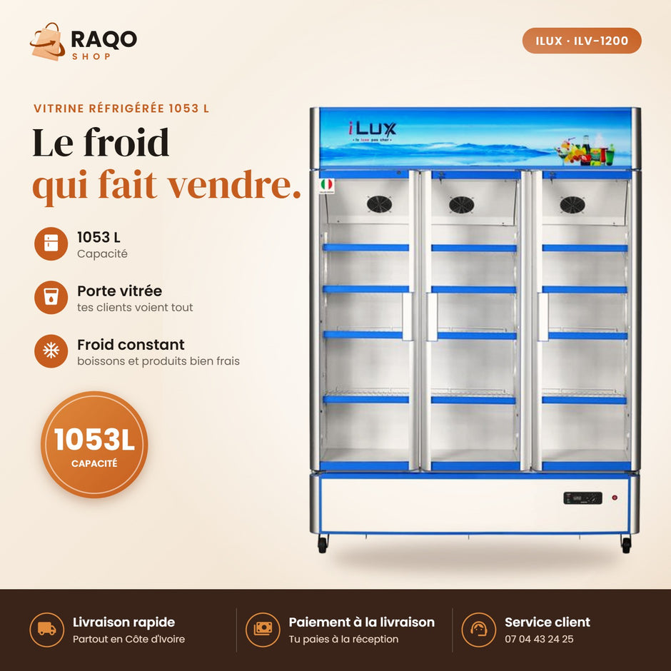 Vitrine Réfrigérée iLUX – 1053 L - RAQO