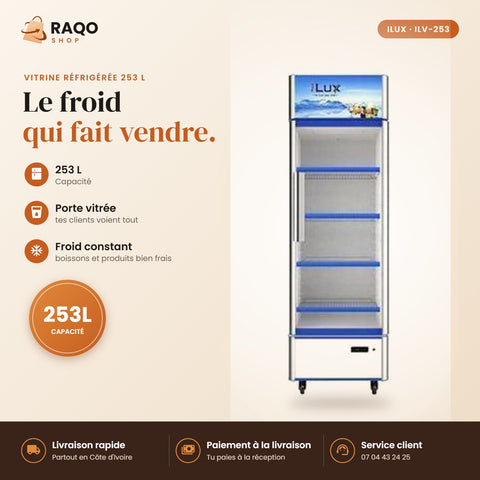 Vitrine Réfrigérée iLUX – 253 L - RAQO
