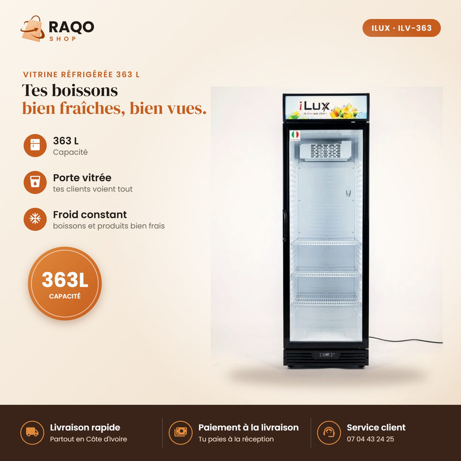 Vitrine Réfrigérée iLUX – 363 L - RAQO