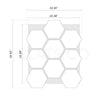 ANTI-BRUIT Panneau acoustique hexagonal en bois de noyer avec support en feutre noir